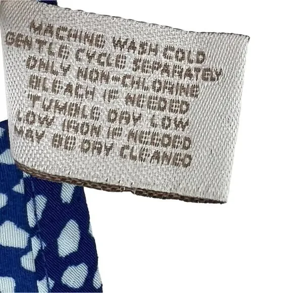 Chico’s blouse women's XL blue white polka dot button front tank sleeveless top - Picture 9 of 10